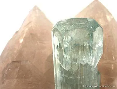 Aquamarine on Quartz - image 2