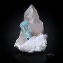 Aquamarine on Quartz - image 6