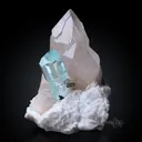 Aquamarine on Quartz - image 1