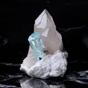 Aquamarine on Quartz - image 2