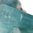 Aquamarine on Quartz and Feldspar, "The Bowtie" - image 3