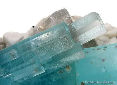 Aquamarine on Quartz and Feldspar, "The Bowtie" - image 2