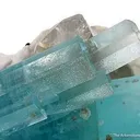 Aquamarine on Quartz and Feldspar, "The Bowtie" - image 2