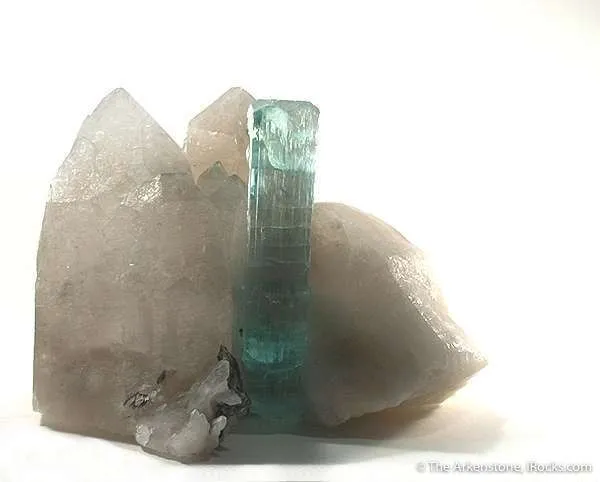 Aquamarine on Quartz - image 1