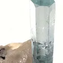 Aquamarine on Quartz With Schorl - image 4