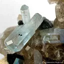 Aquamarine on Smoky Quartz - image 2