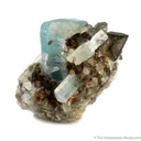 Aquamarine on Smoky Quartz - image 1