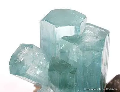 Aquamarine on Smoky Quartz - image 3