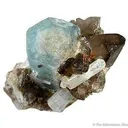 Aquamarine on Smoky Quartz - image 2