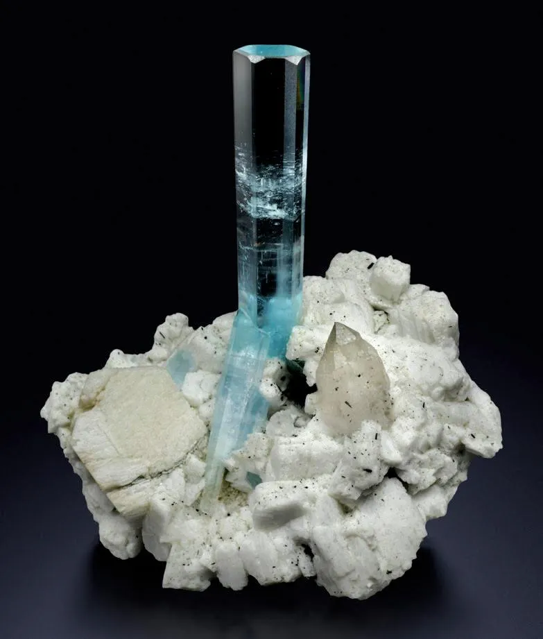 Aquamarine, Quartz, Feldspar image