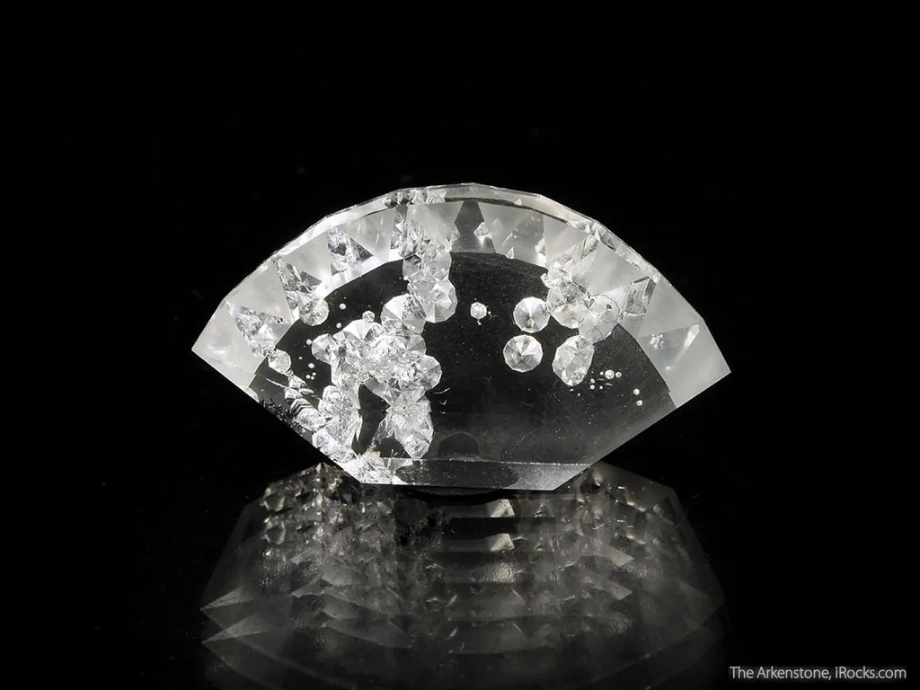 Aquamarine (rough and cut set) - image 2