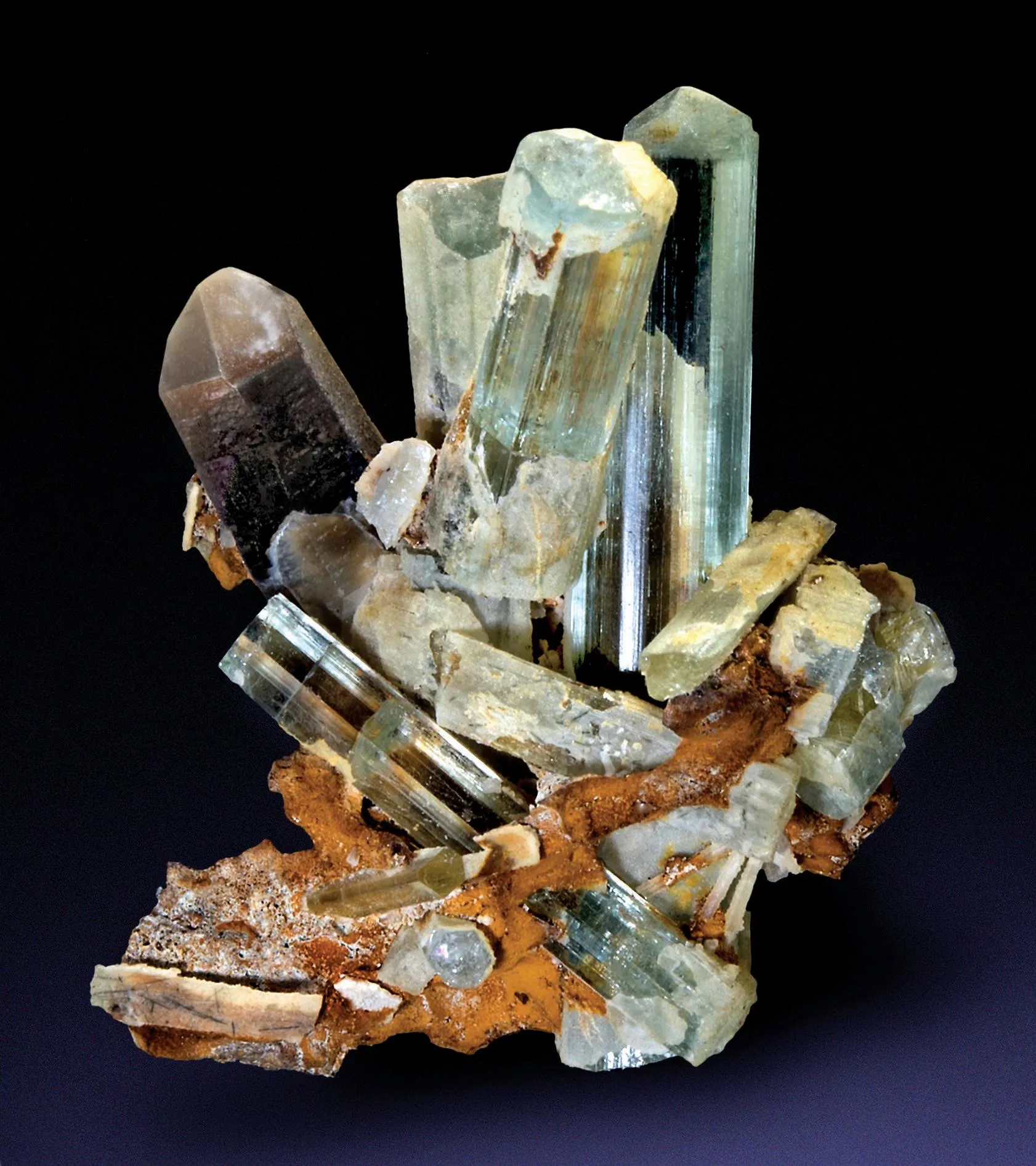 Aquamarine, Smoky Quartz - image 1