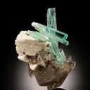 Aquamarine, Spessartine and Quartz on Feldspar - image 2