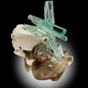 Aquamarine, Spessartine and Quartz on Feldspar - image 1
