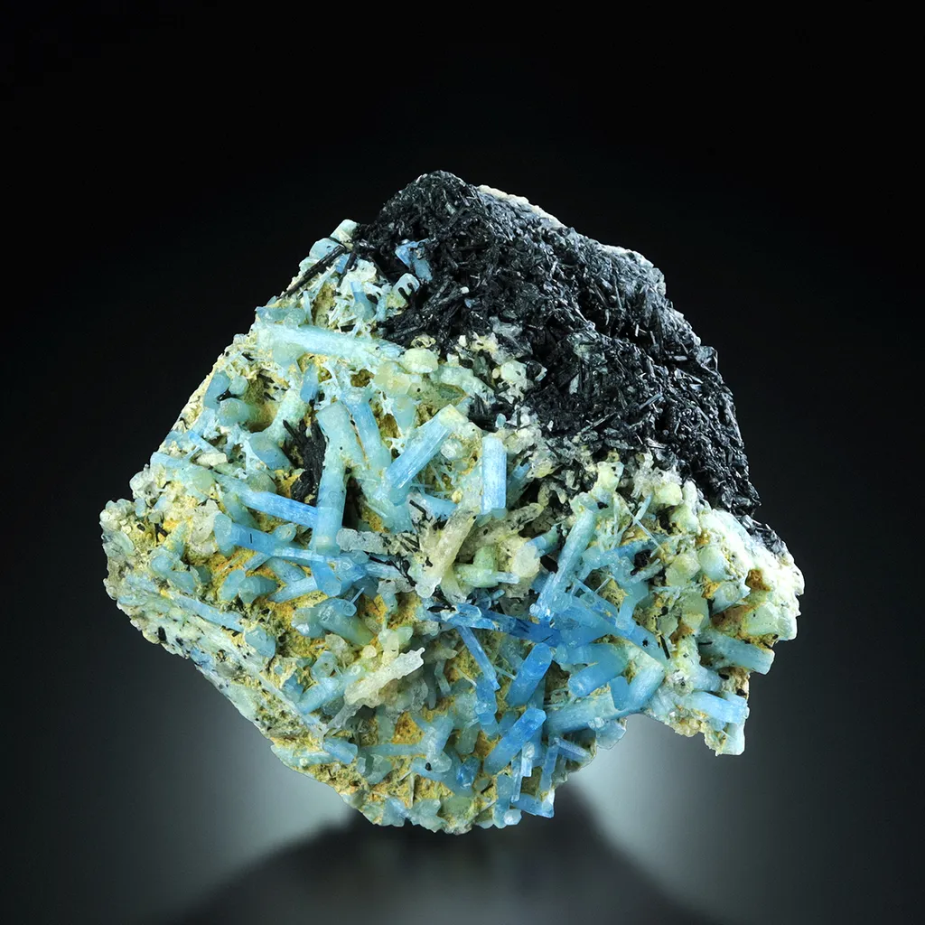 Aquamarine, Tourmaline Schorl & Microcline image