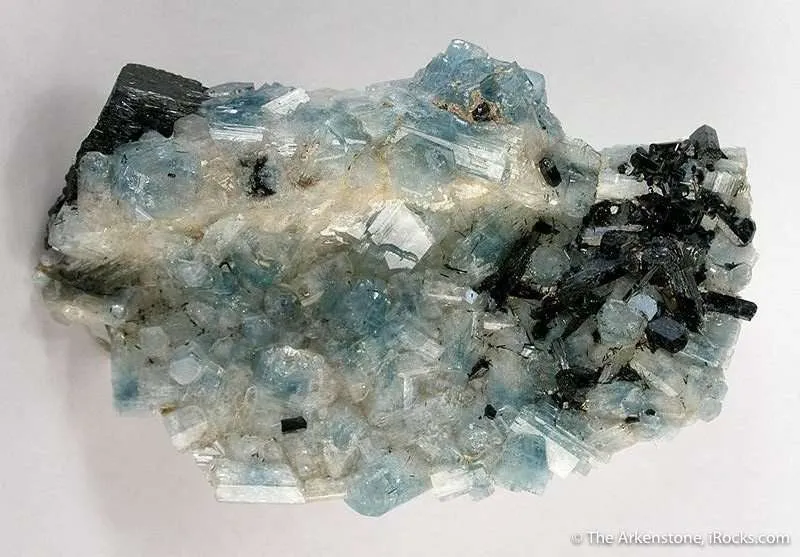 Aquamarine (Unusual Flat Plate) With Schorl image