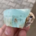 Aquamarine with Albite from Afghanistan - image 3
