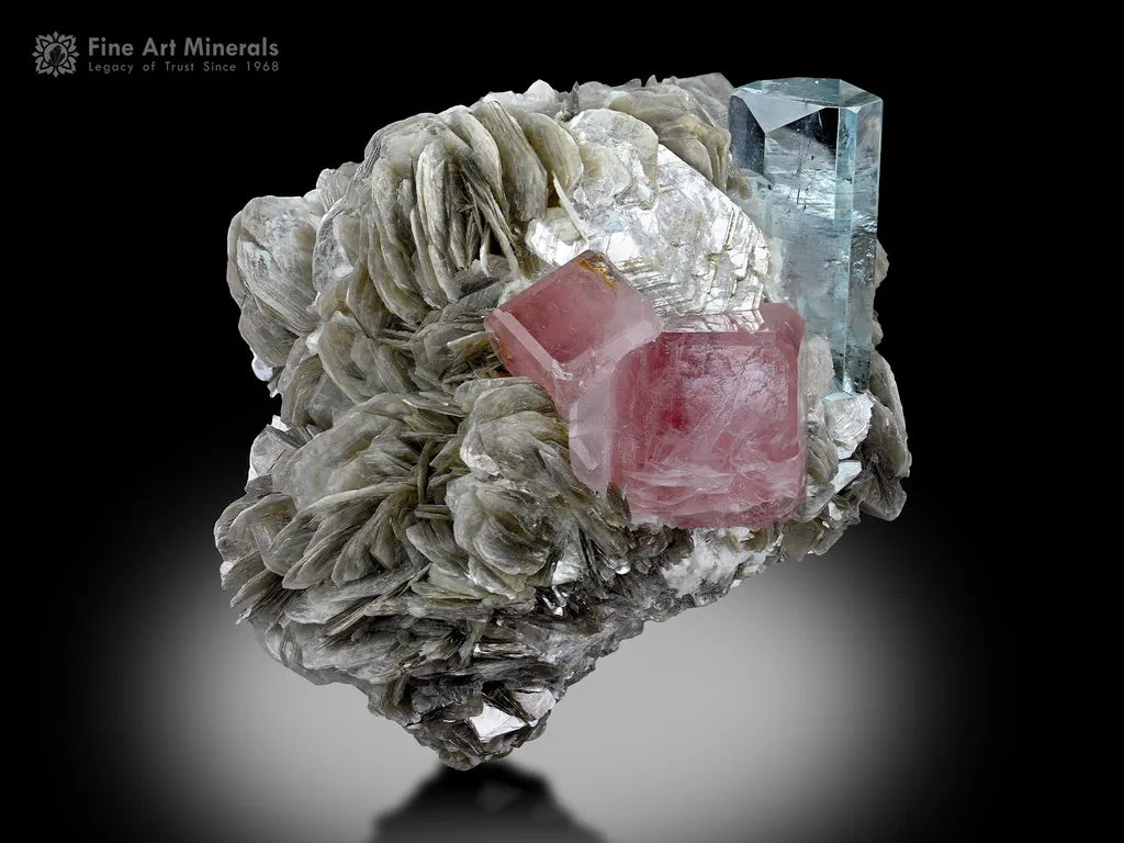 Aquamarine with Apatite and Muscovite from Pakistan image