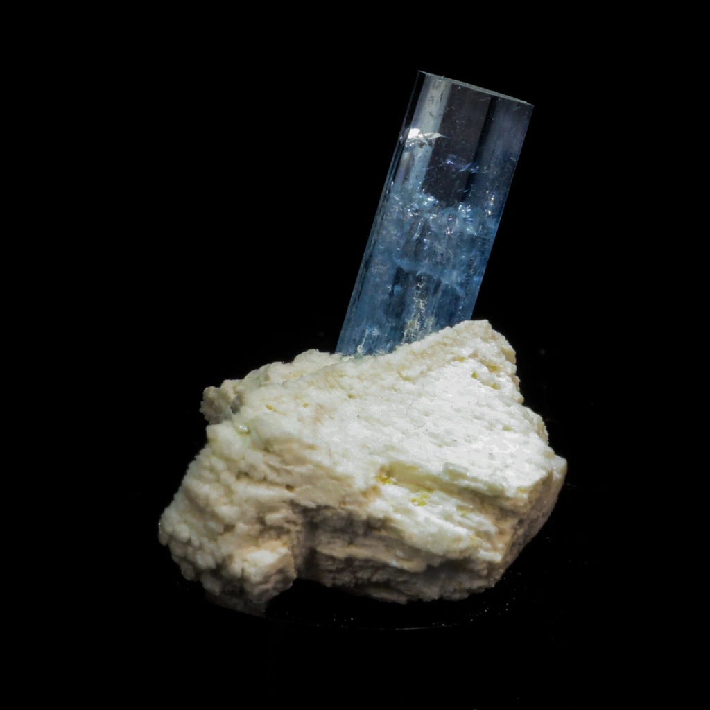 Aquamarine with Feldspar Natural Mineral Specimen - image 4