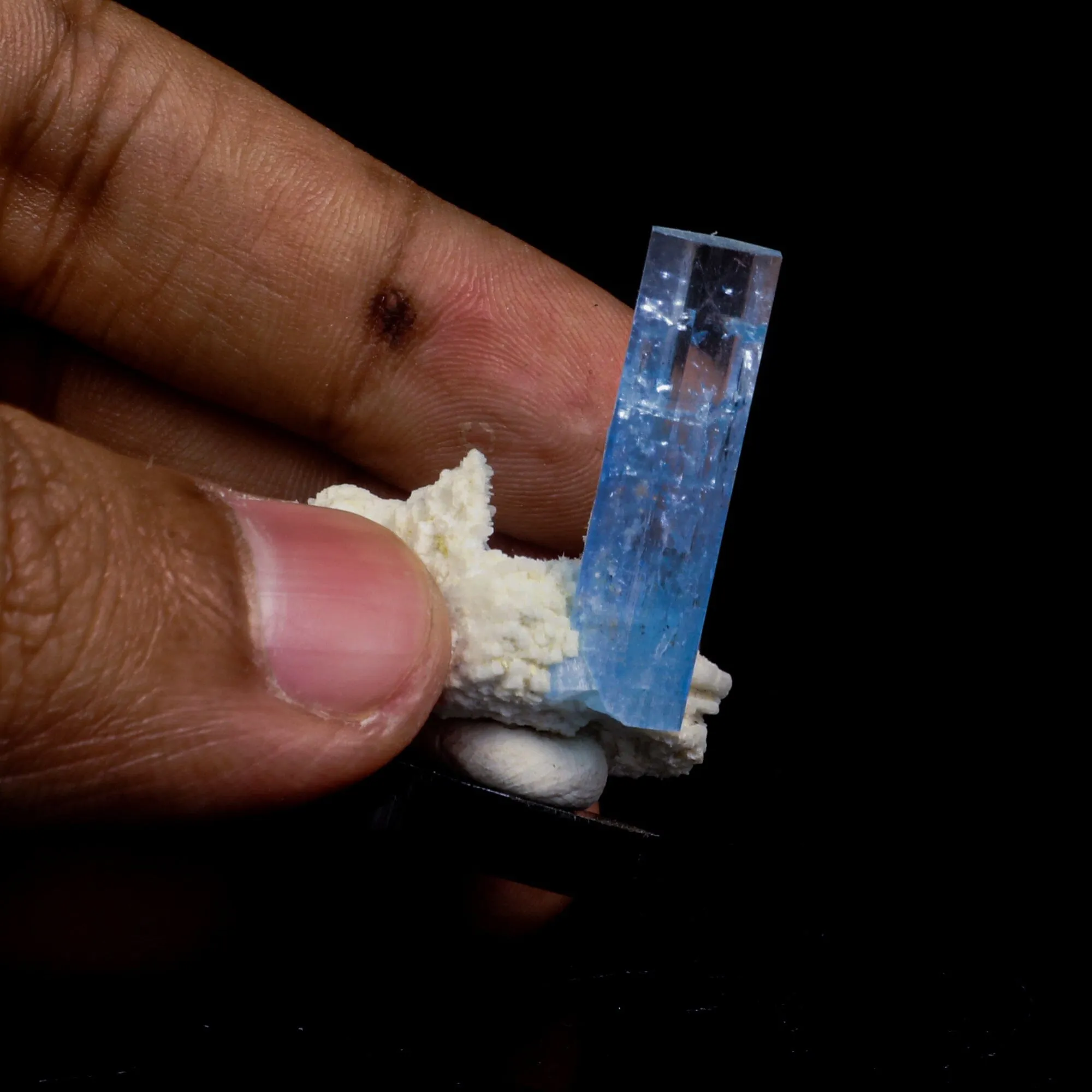 Aquamarine with Feldspar Natural Mineral Specimen - image 5