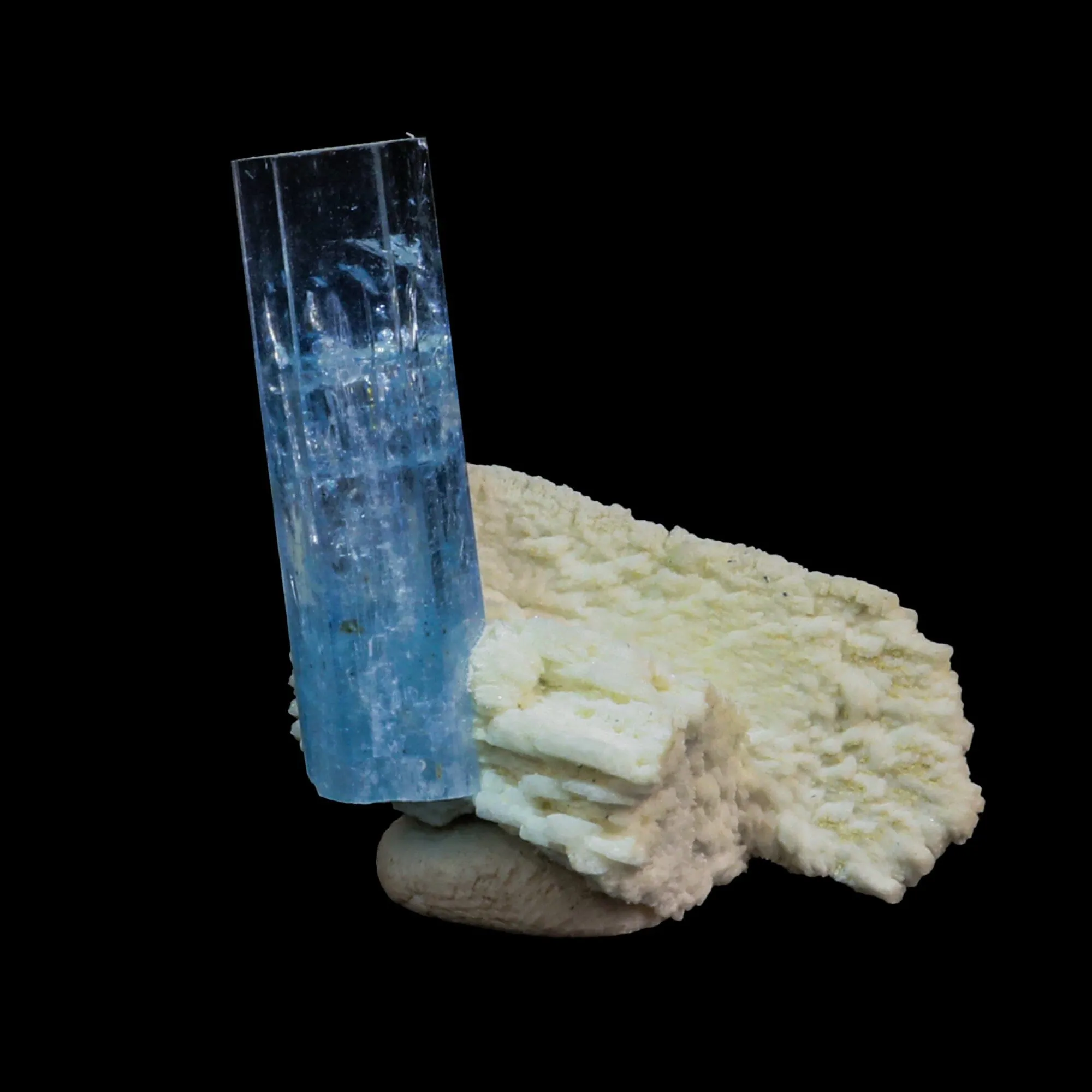 Aquamarine with Feldspar Natural Mineral Specimen - image 2
