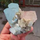 Aquamarine with Flourite from Pakistan, Gilgit-Baltistan, Nagar District, Aliabad - image 4