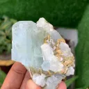 Aquamarine with Fluorite from Pakistan - image 3