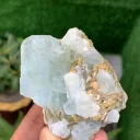 Aquamarine with Fluorite from Pakistan - image 1