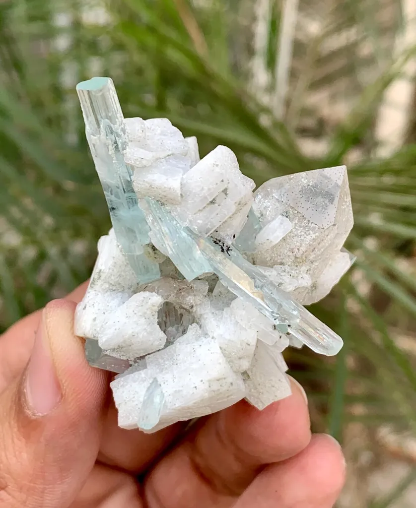Aquamarine with Hematite Quartz and Feldspar from Shigar valley Pakistan - image 5