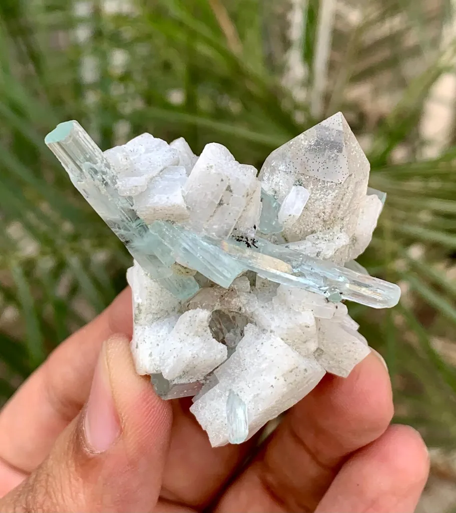 Aquamarine with Hematite Quartz and Feldspar from Shigar valley Pakistan - image 3