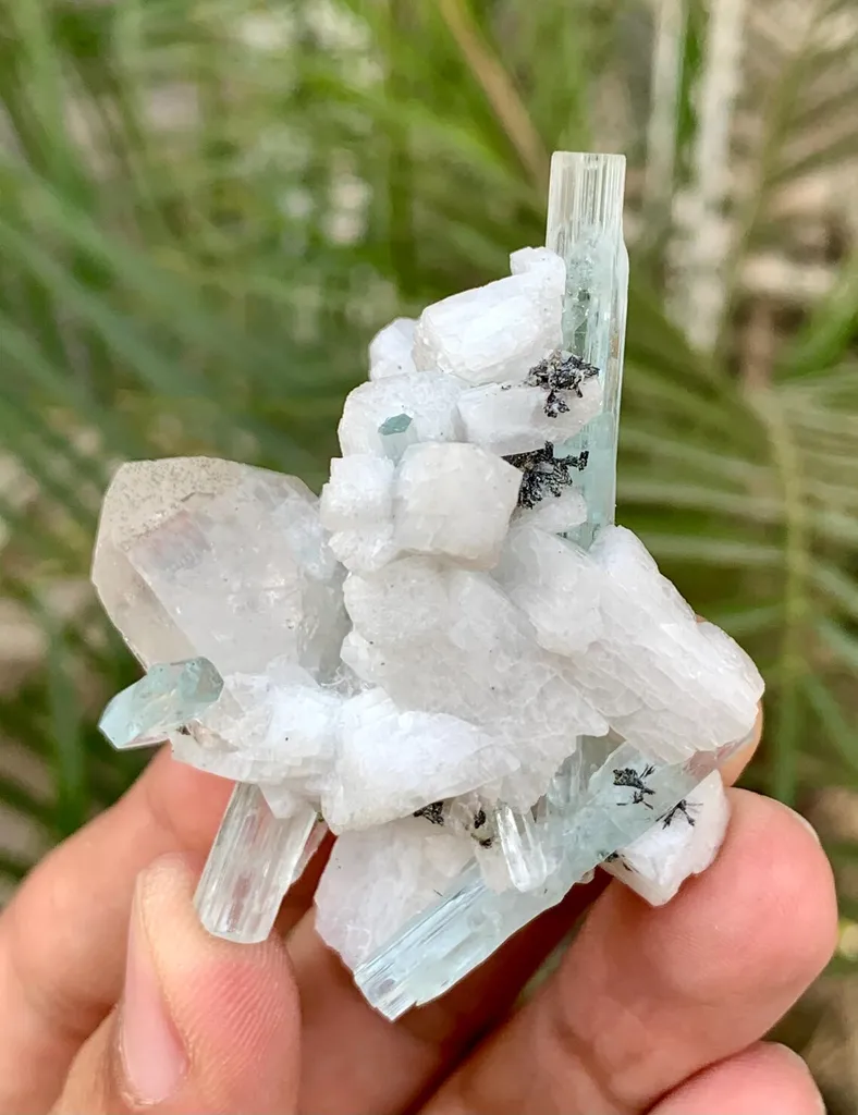 Aquamarine with Hematite Quartz and Feldspar from Shigar valley Pakistan - image 6