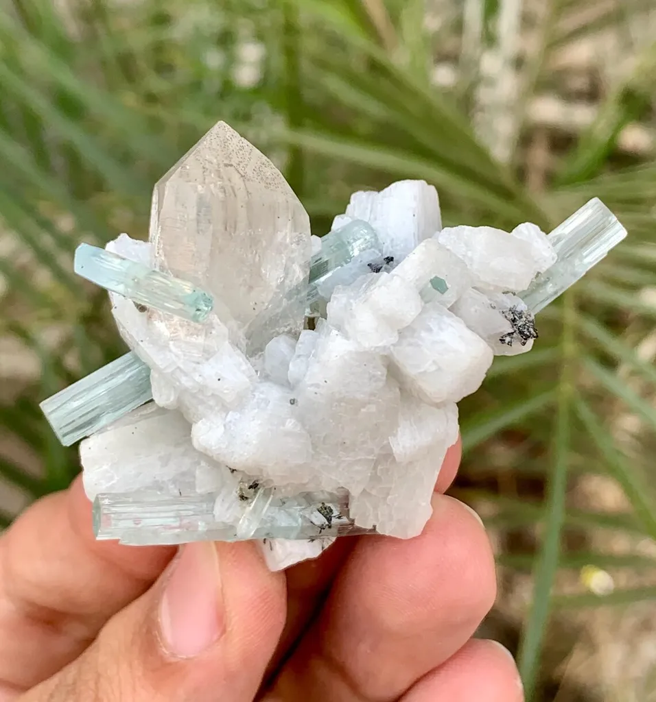 Aquamarine with Hematite Quartz and Feldspar from Shigar valley Pakistan - image 4