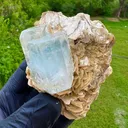 Aquamarine with mica - image 1