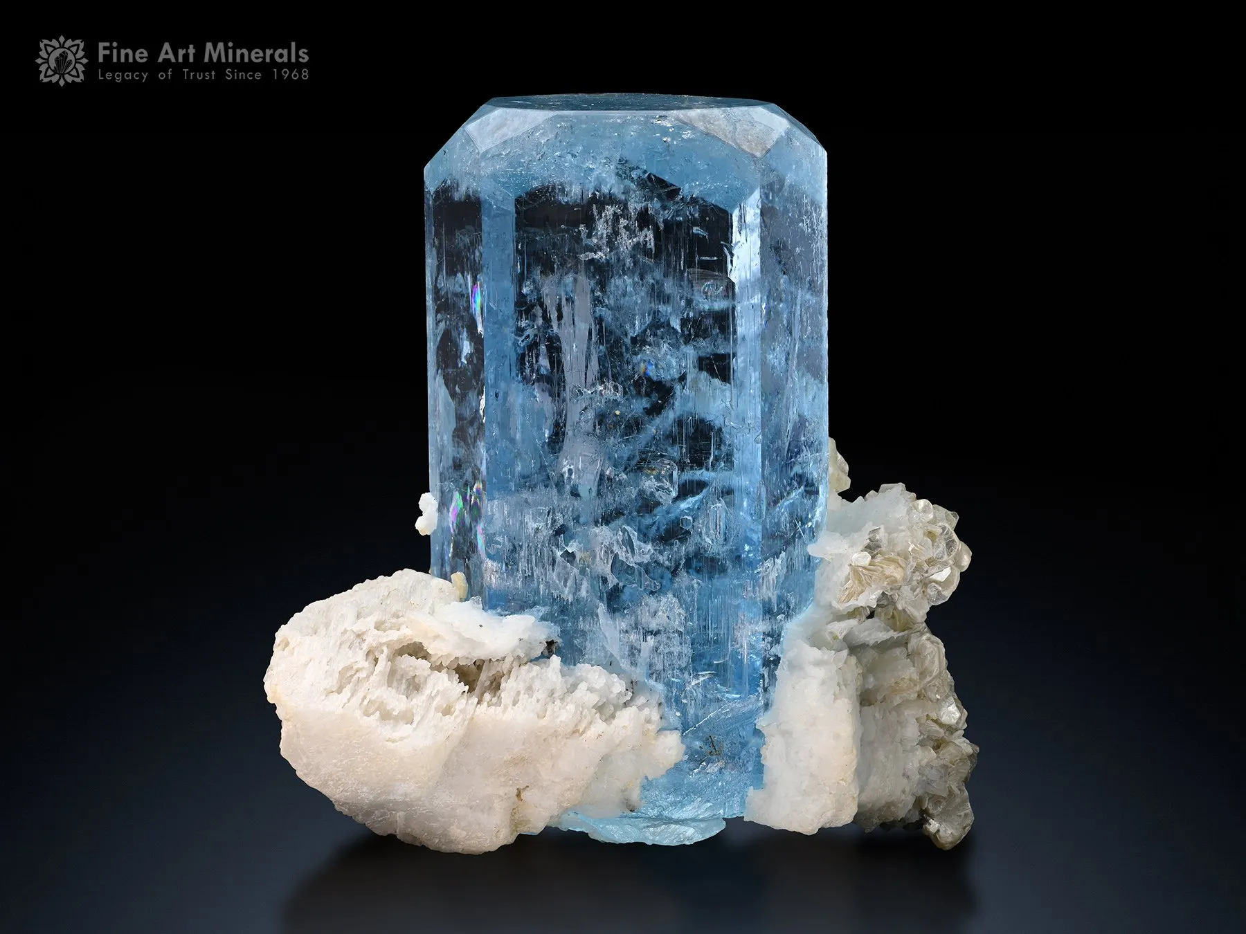 Aquamarine with Mica and Albite from Shigar Pakistan - image 2