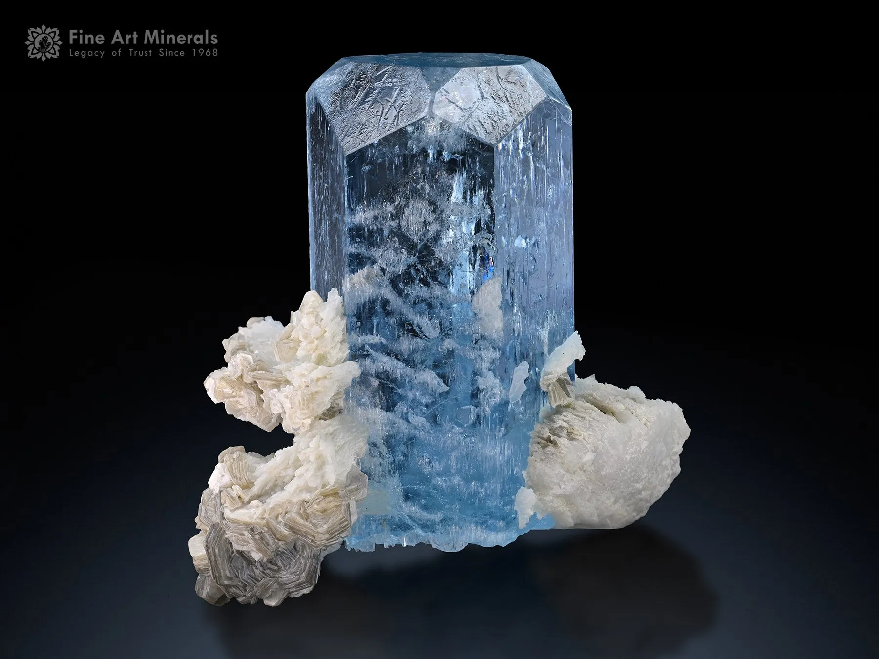 Aquamarine with Mica and Albite from Shigar Pakistan - image 1