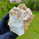 Aquamarine with mica - image 4