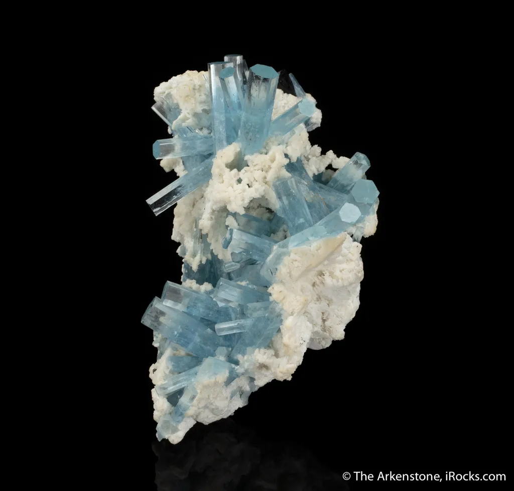 Aquamarine with Microcline and Schorl - image 2