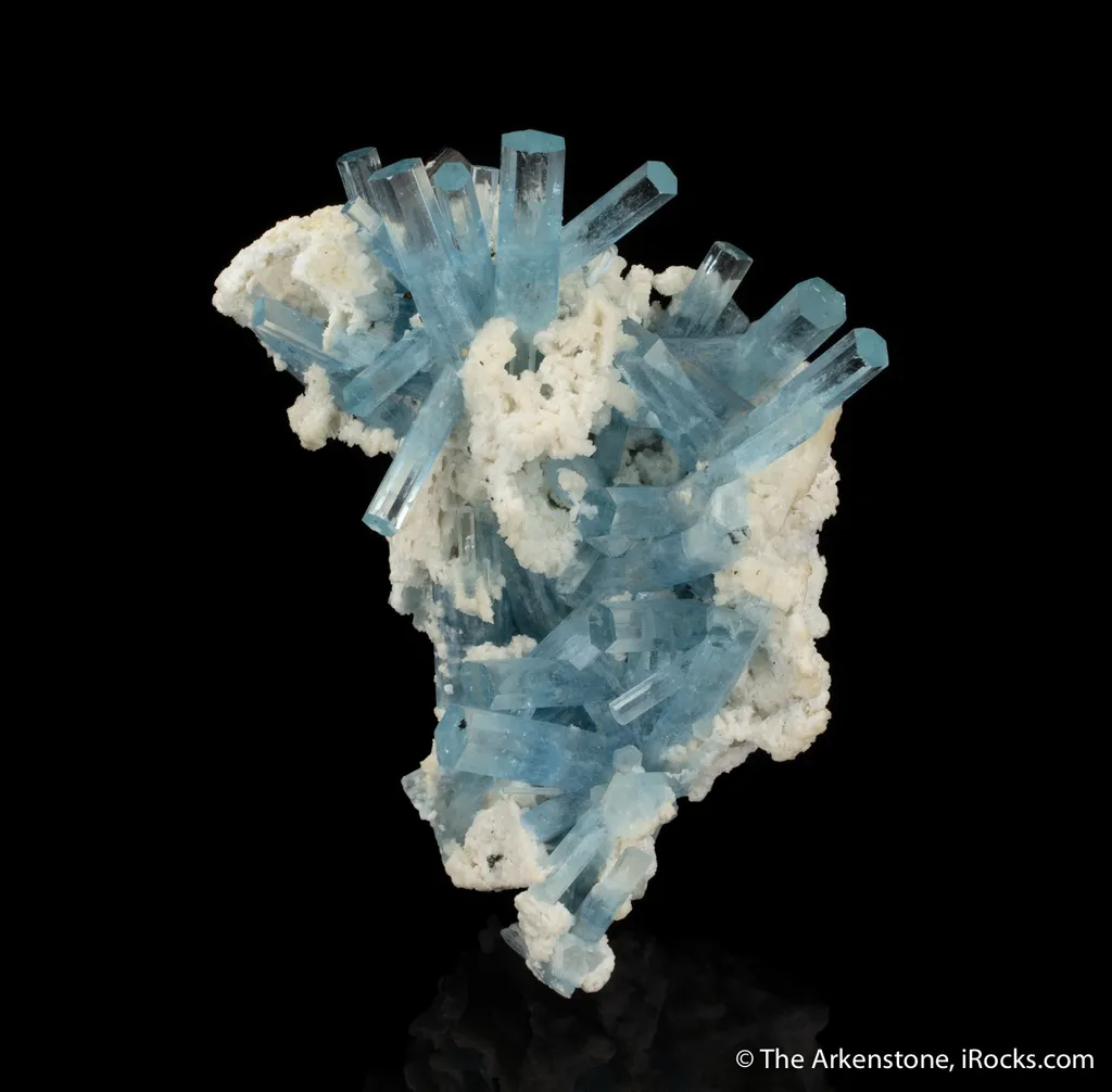 Aquamarine with Microcline and Schorl image