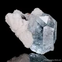 Aquamarine with Muscovite, Cleavelandite, and Fluorite - image 2