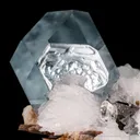 Aquamarine with Muscovite, Cleavelandite, and Fluorite - image 3