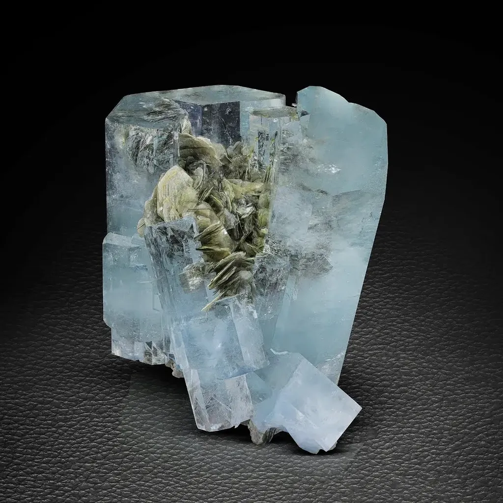 Aquamarine with Muscovite image