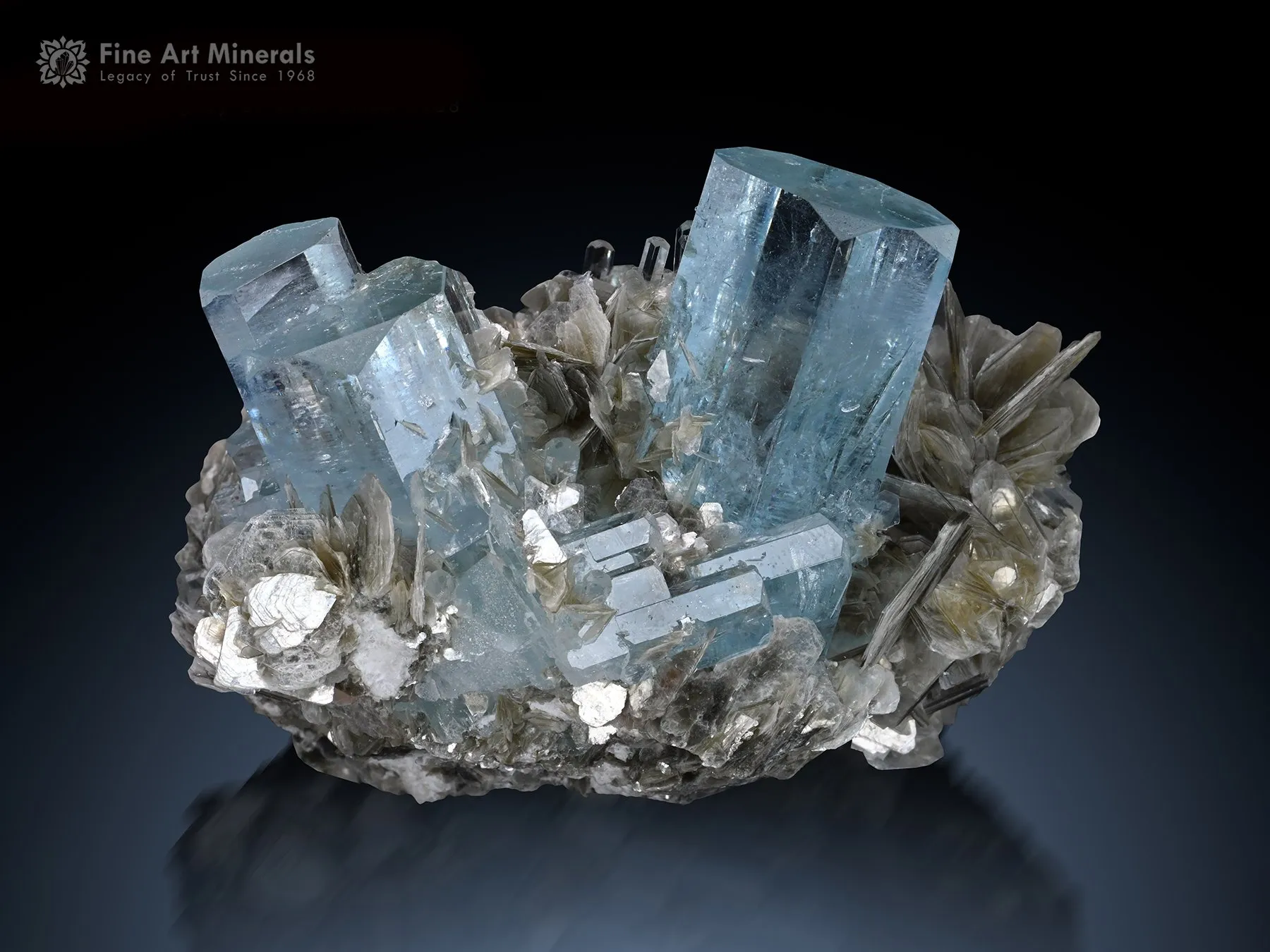 Aquamarine with Muscovite from Nagar Pakistan - image 1