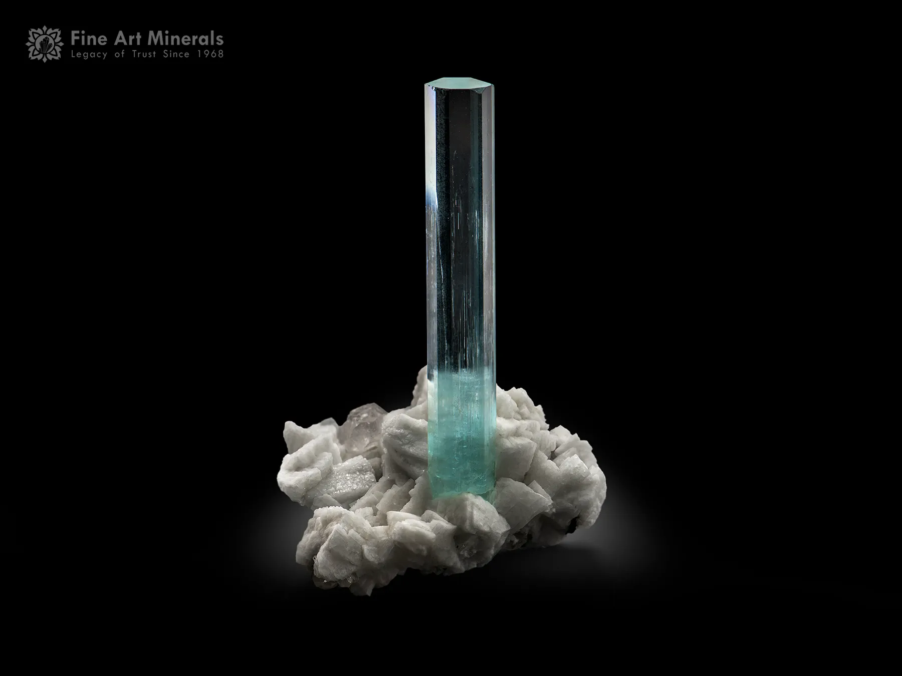 Aquamarine with Quartz and Albite from Shigar Pakistan - image 1