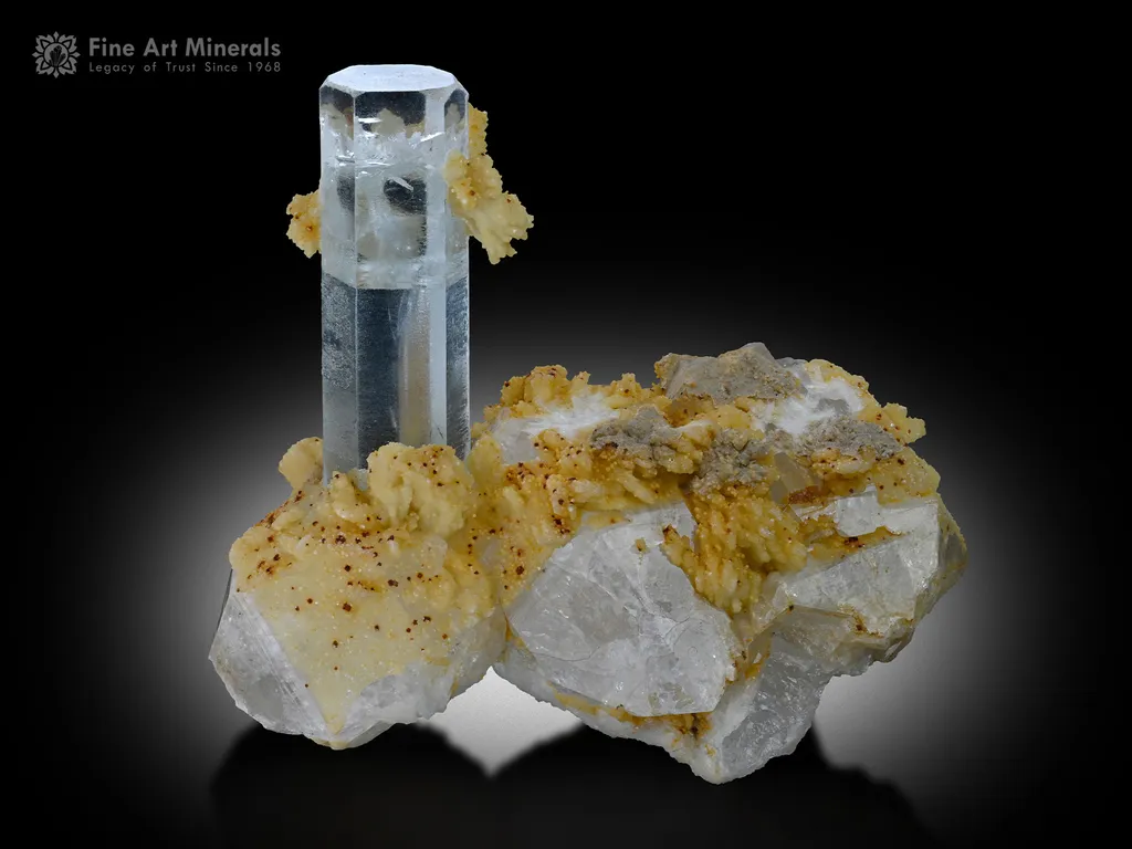 Aquamarine with Quartz from Pakistan image
