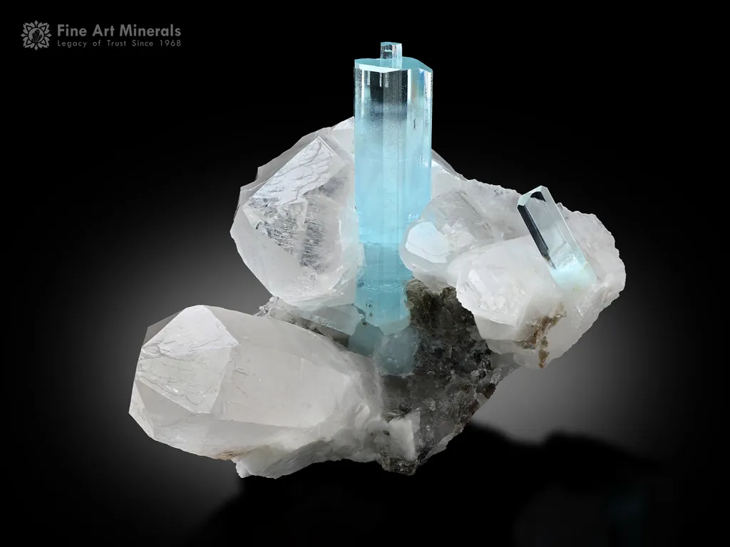 Aquamarine with Quartz from Pakistan image