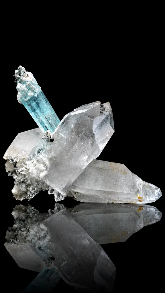 Aquamarine with Quartz from Pakistan image
