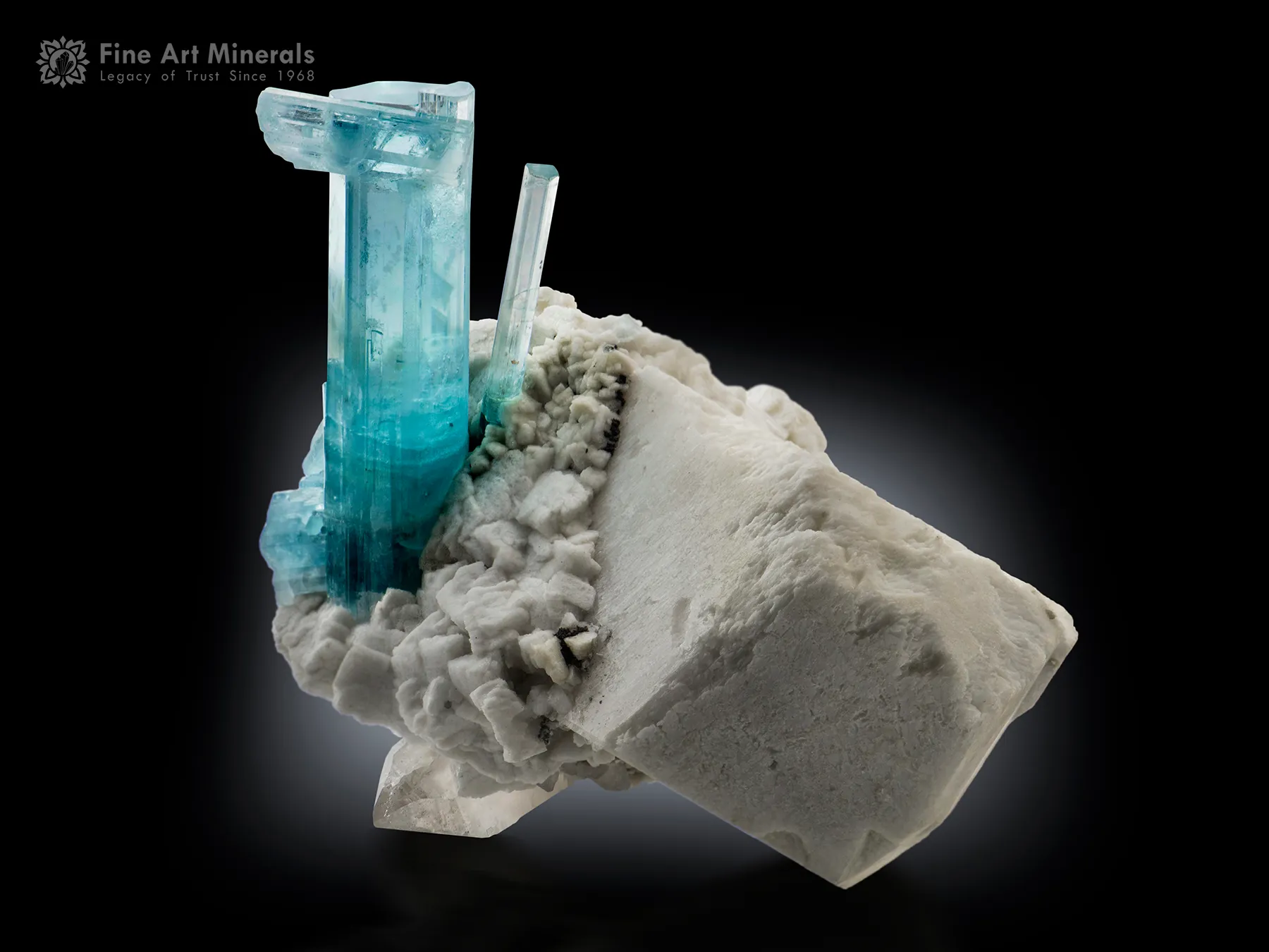 Aquamarine with Quartz on Matrix - image 1