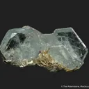 Aquamarine with Quartz, on Muscovite - image 1