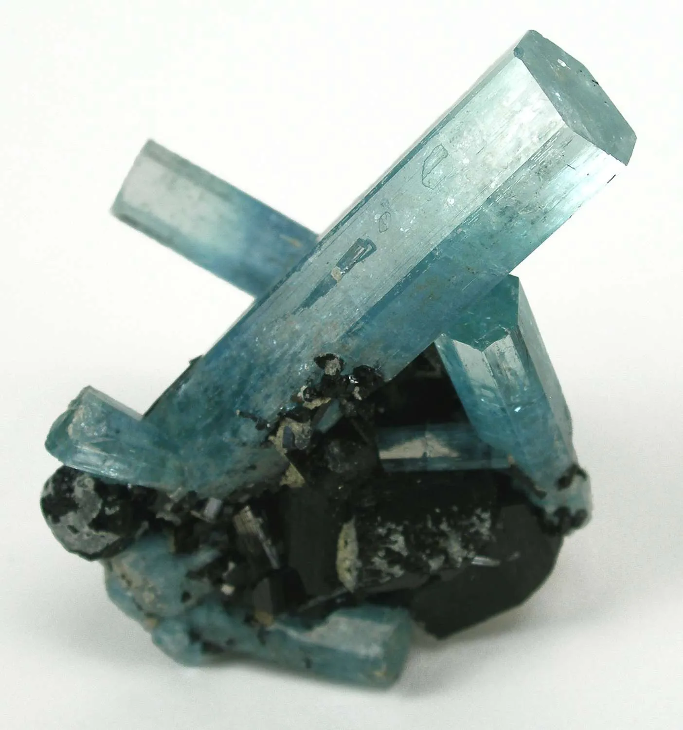 Aquamarine With Schorl - image 1