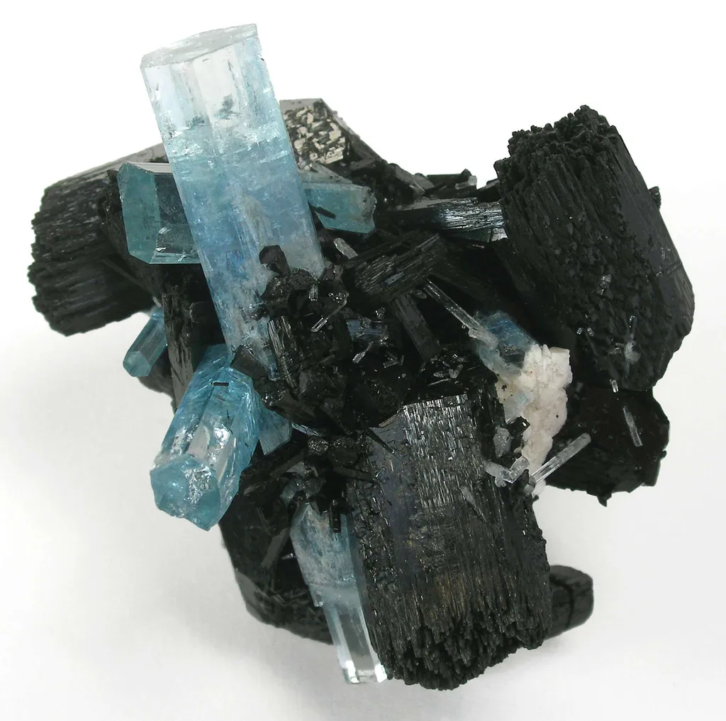 Aquamarine With Schorl image